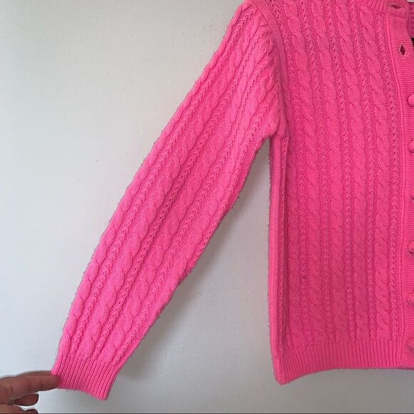 Vintage Deans of Scotland Cable Knit Cardigan Sweater - Picture 2 of 6